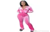 Damen Velours-Trainingsanzüge, Kapuzenpullover, Sport, zweiteilige Outfits, rosa Samt-Trainingsanzüge, Reißverschlusstasche, Langarm-Jacke, Glocke, weites Bein, Hose S7899397