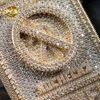 Helt Iced Out VVS Moissanite Sterling Sier Mens personlighet Hip Hop Custom Lab Created Diamond Pendant