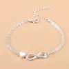 Bracelets porte-bonheur mode Double couche chaîne amour coeur bracelet bracelet pour femmes élégant fête bijoux cadeau Pulseras Sl219