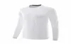 Beyaz Uzun Kollu Koşu Gömlek Erkekler Fitness Spor Giyim Fit Hızlı Kuru Sıkıştırma Egzersiz Spor Top5640400