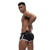 JOCKMAIL Brand Mens Boxers Underwear Sexy pad Front + Back Magic buttocks Double Removable Push Up Cup JM436