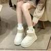 Сапоги, зимние женские зимние ботинки 2024, плюшевые и толстые водонепроницаемые короткие теплые хлопковые туфли с маслом для хлеба