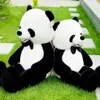 2024 Dorimytrader Jumbo Carino Panda sorridente Peluche Gigante Animale Panda Farcito Bambini Giocano con la bambola Grande regalo 55 pollici 140 cm