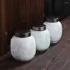 Butelki do przechowywania Europejskie białą porcelanową herbatę Pokrywa zamknięta ceramiczna cukierki kawa pojemniki na żywność domowe rzemiosło dekoracji