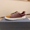 Designer Zegna Shoes Quality Mens Dress Shoes Business Casual Social Wedding Party Läder Lätt chunky sneakers Formella tränare med ruta 38 ~ 45