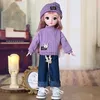 BJD 1/6 32CM Fat Doll Include Clothes and Canvas Shoes Girls Dress Up DIY Toys Birthday Gift 240219