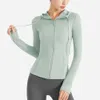 lu align align Autumn Yoga Outfit Naked Feeling Hooded Running Jackets女性フィットネスソリッドスポーツジムコートフィットナイロンタイトスウェットシャツジョガーグリーlu08