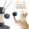 Scratchers LISM 67" H MultiLevel Cat Tree Tower com 2 Cat Condos Hammock Basket, cinza escuro