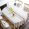 Masa bezi masa örtüsü ile dantel keten rustik yaprağı nakış çiftliği elips modern kapak yemek ev 135cm