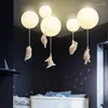 Lampes suspendues LED ours polaire Kidroom lumière plafond lustre créatif décor éclairage pour thème familial El Kid enfants chambre lampe