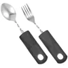 フォークの曲がりくねったフォークとスプーン適応摂食調理器具ツール便利な食器キットナイフ