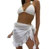 Women's Swimwear Summer Beach Women Bikini Cover-Ups Wrap Sarong Ladies 2024 Sexy Skirts 6 Color Swimsuit Cover Skirt