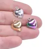 Charms 5st Creative rostfritt stål Hjärta söt kärlek hänge för smycken som gör diy halsband handgjorda kvinnor gåvor