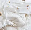 3 pçs conjunto de cama vintage dos desenhos animados algodão bebê crianças berço capa edredão folha fronha sem enchimento 240220