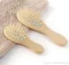 Hair Straightener Brush Wood Pointed Handle Steel Teeth Massage Hair Brush Head Care Comb Relaxing Wooden Hair Comb5689752