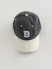 Bollmössor Fashion ColorBlock Letter Brodery Soft Peaked Cap 2024 Men's and Women's Casual Baseball Wide Brim