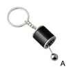 Keychains Creative Auto Part Model Gear Box Keychain Six-speed Lever Chain Keyring Keyrings Shift Keyfob Manual Transmission Key S4D1