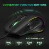 Mice Ergonomic Wired Gaming Mouse 6400 DPI Optical USB Computer Mouse 7 Buttons USB Wired Mice With LED Backlight For PC Laptops