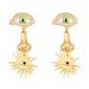 Eyes Sun Like Temperament Versatile Light Design Earrings Jewelry