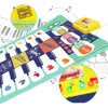 Barn Musical Mats Duet Tangentboard Baby Play Mat 20 Keys Floor Piano med 8 Instrument Montessori Toys Dance Pad Educatinal Toys 240226