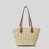 Evening Bags Casual Straw Baskets Bag Rope Woven Women Shoulder Handmade Summer Beach Handbags Large Capacity Bali Purses 2024 Holiday