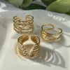 Cluster Anéis Vintage Zircon Strass Evil Eye para Mulheres Aço Inoxidável Turco Demônio Casamento Gótico Estético Jóias Presente
