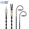 Accessories NiceHCK BlackCat Earphone Cable Zinc Copper Alloy Oil Soaked Upgrade Wire 4.4 MMCX 0.78mm QDC N5005 2Pin for TANGZU FUDU IEM