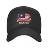 Bollmössor baseball mössa malaysia flagga coola malaysiska fans vilda solskugga toppade justerbar utomhus för män kvinnor