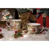 Cups Saucers High End Coffee Cup And Plate Gift Bone China Box Set