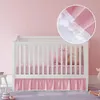 Plush Ball Ruffled Crib Skirt Toddler Adjustable Elastic Bedding Ruffle Bed Baby Boys Girls Cover 240227