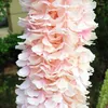 Dekorative Blumen, künstliche Hortensien, Orchideen, Rattan-Schnur, Hochzeit, Deckendekoration, gefälschter Ringbogen, DIY, Familienfeier, 1 m