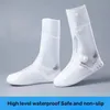 High Top Waterproof Shoe Covers Silicone AntiSlip Rain Boots Unisex Sneakers Protector For Outdoor Rainy Day Protectors Shoes 240229