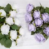 Fleurs décoratives 1/2 pièces 250 cm/lot de roses en soie, vigne de lierre avec feuilles vertes pour la maison, décoration de mariage, fausse feuille suspendue, guirlande artificielle