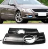 1 Pair Car light LED DRL Daytime running lights with fog lamp cover For VW PASSAT CC 2009 2010 2011 2012 20137340063