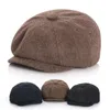 Gatsby Platte Baretten Hoeden Mannen Vintage sboy Caps Gorras Gestreepte Visgraat Wild Octagon Britse Straat Hoed 240229