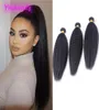 Cheveux humains malaisiens Yirubeauty Kinky Straight Virgin Hair 3 Bundles Extensions de cheveux Double Trames 95105gpiece Yaki Straight7917946