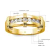 Trendy Geelgouden Ringen En Bands Voor Vrouwen Luxe Bruiloft Sieraden Pass Diamond Test Delicate Meisjes Cadeau Uitverkoop 240220