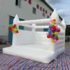 Free Delivery outdoor Advertising Inflatables activities 4x4m 13x13ft giant white inflatable bouncer air bounce house for wedding ceremony party rental