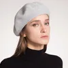 Beretten vaste wol kasjmier gebreid voor dames dames herfst winter elegante Franse kunstenaar hoed meisjes Britse schilder hoeden beanie be zijn