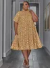 Summer Loose Short Dress Ladies Elegant and Beautiful Womens Dresses Vintage Bohemian Dress Plus Size Wholesale Drop 240229
