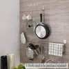 Toallero 304050Cm Baño 304 Acero Inoxidable Pulido Cocina Accesorios Autoadhesivos 240228