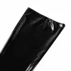 Chaussettes pour hommes Hommes Wet Look Latex Faux Cuir Cuisse Haut Bas Collants Clubwear Et Femmes Sexy Noir Brevet