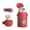 Water Bottles Insulation Cup One-click Open Vacuum Leakproof Stainless Steel Bottle With Adjustable Strap Double Insulated For Kids