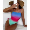 Kvinnors badkläder Summer 2024 One Piece Swimsuit stängd Push Up Swimming Wear Bodysuit Beach Bathing Duits Beachwear Pool Bather