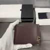 Titular de la tarjeta de crédito para hombres Cartera de dólar Carteras de libra Diseñador Tamaño pequeño Caja original Hardware de moda Bolsillo plegable Monedero Cuero Cuero de vaca con caja