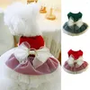 Abbigliamento per cani Abbigliamento per animali domestici con anello di trazione Abito con fiocco Decorazione Abiti da principessa eleganti per un comfort elevato