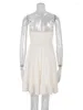 Casual Dresses Avrilyaan Flax veckad rygglös sexig klänning för kvinnor 2024 Elegant Holiday White Bodycon Mini Summer Vestido