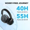 Headphones Soundcore by Anker Space One Active Noise Cancelling Headphones Wireless Headphones Bluetooth 5.3 2X Stronger Voice Reduction