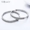 Topkwaliteit 4 cm diameter grote hoepel oorbellen witte sieraden klassieke sieraden snelle dames grote cirkel oorbel t190625281s