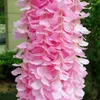 Dekorative Blumen, künstliche Hortensien, Orchideen, Rattan-Schnur, Hochzeit, Deckendekoration, gefälschter Ringbogen, DIY, Familienfeier, 1 m